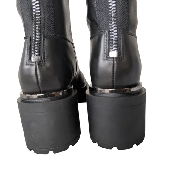 New DKNY Paloma Logo Knee High Platform Boot in Black... Size 7 - Picture 11 of 12